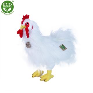 Obrázek z Kohout bílý stojící plyš 33cm 